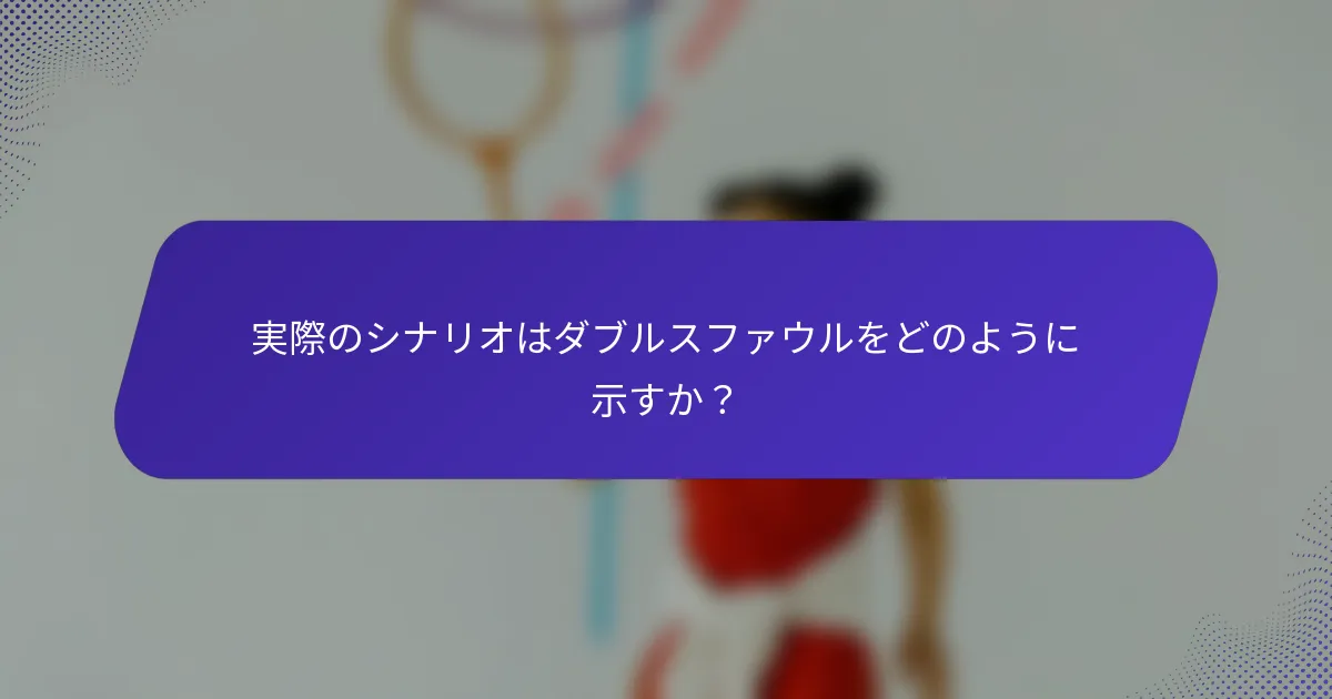 実際のシナリオはダブルスファウルをどのように示すか？